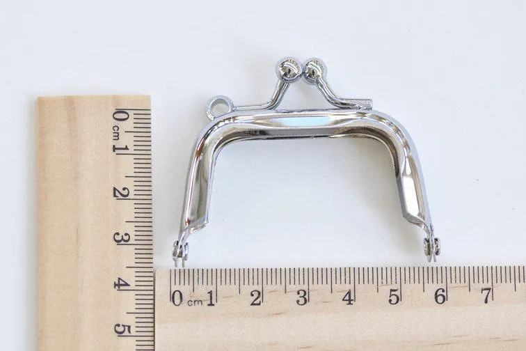 6cm x 3.5cm Silver Purse Bag Frame Handle Small Purse Frame