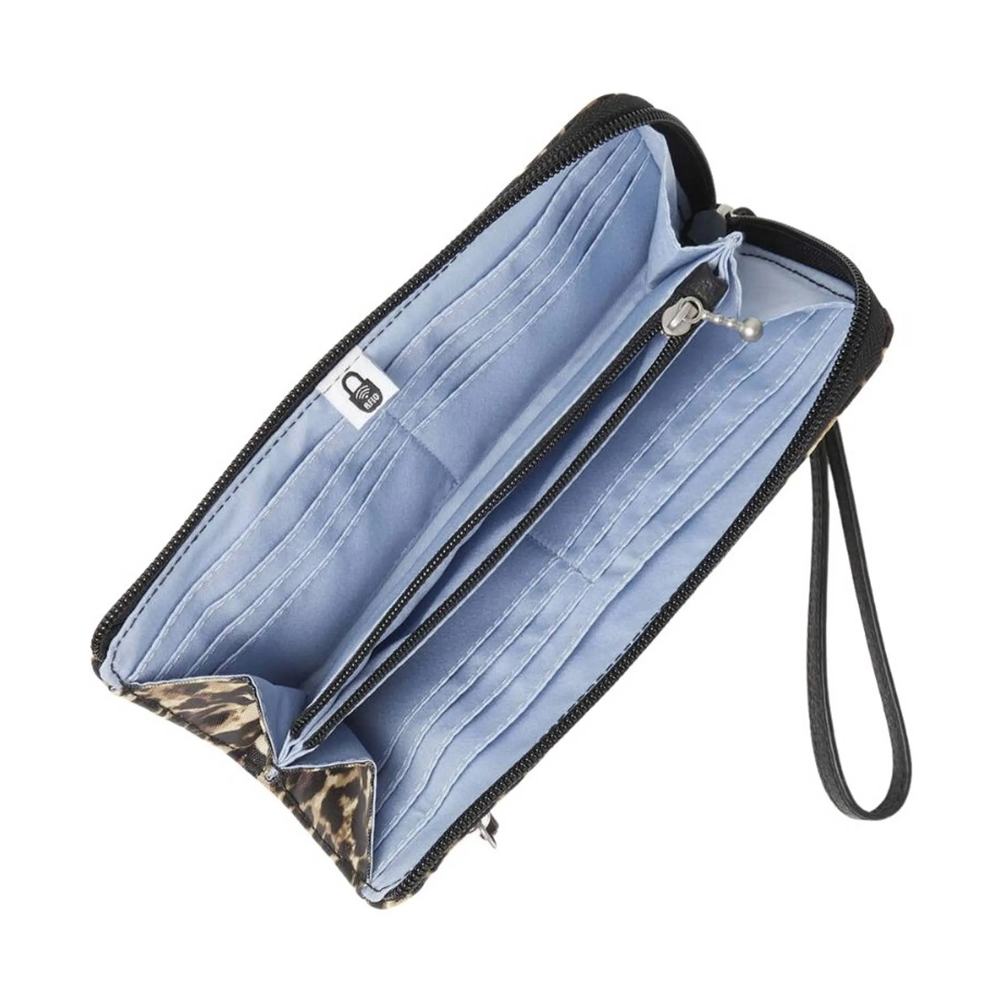 Baggallini Zip Around RFID Wallet - Wild Cheetah