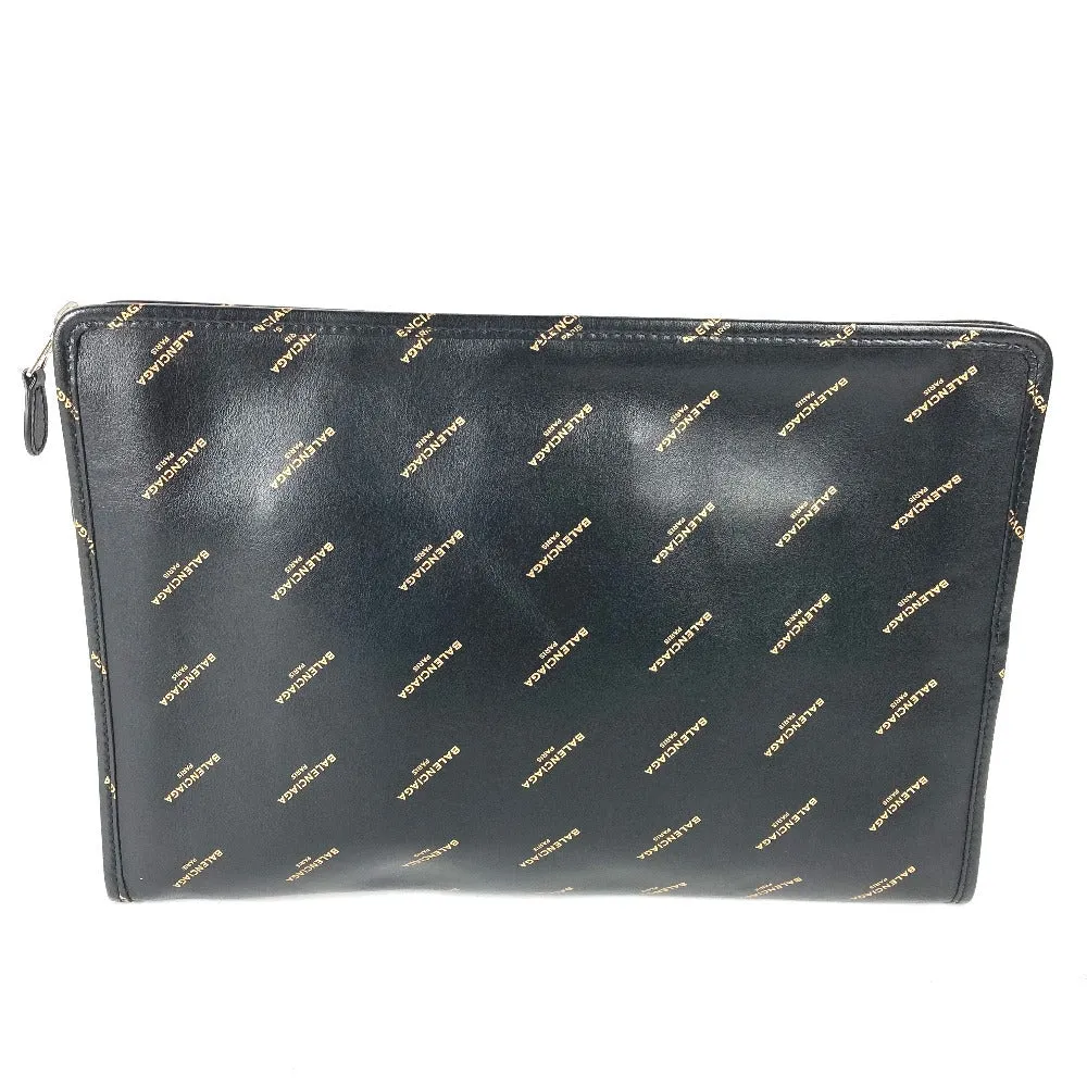 BALENCIAGA Clutch bag 443658 leather black Bag Bazaar porch mens