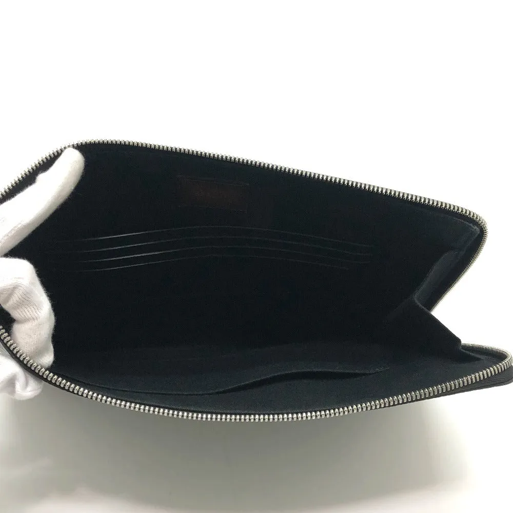 Berluti Clutch bag E1129 leather black Signature business bag mens Used Authentic