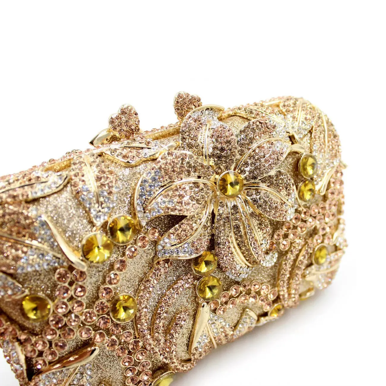 Bridal Inlaid Rhinestone Lily Clutch, Evening Bag,Prom Clutch-i7bags