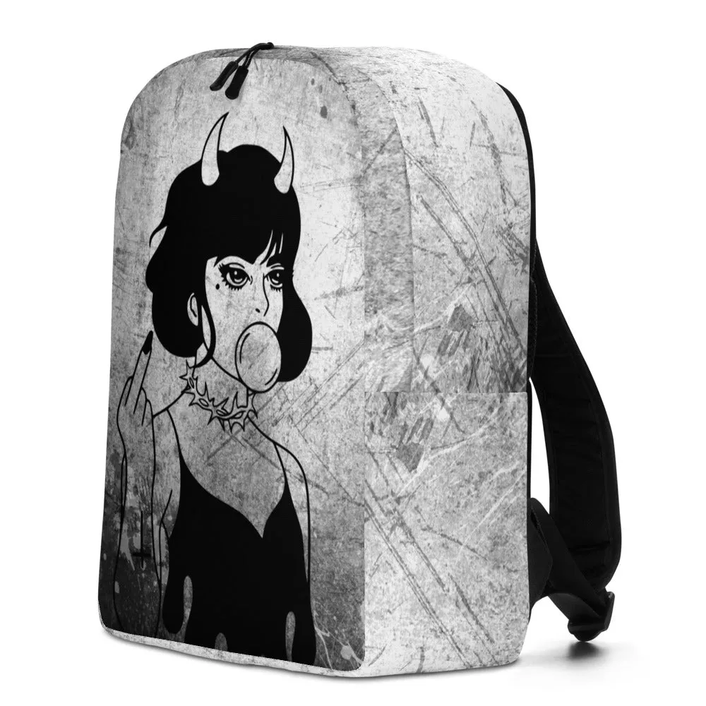Cute Goth Backpack / Middle Finger Backpack / Gift For Naughty Girls / Grunge Style
