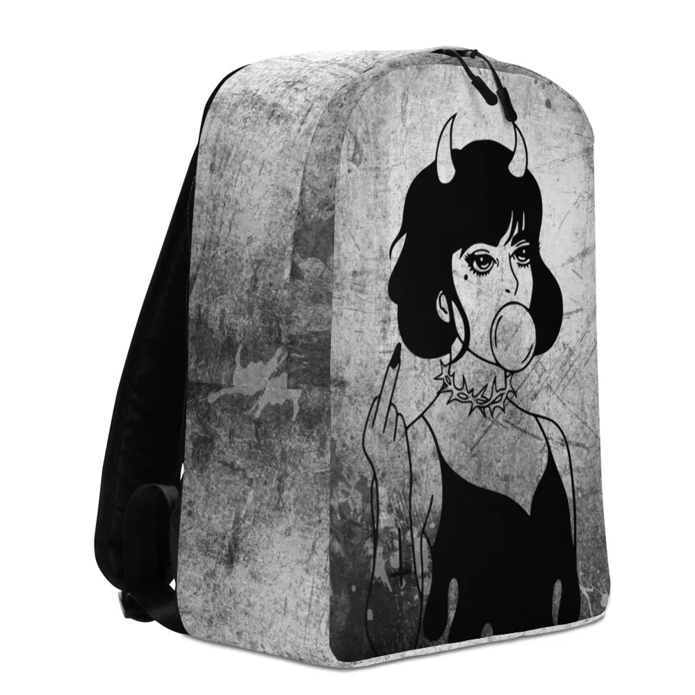 Cute Goth Backpack / Middle Finger Backpack / Gift For Naughty Girls / Grunge Style