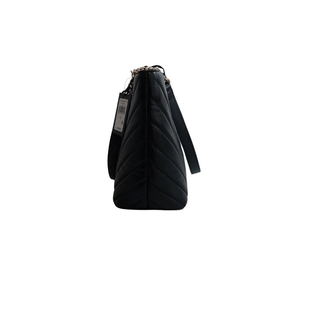 DKNY Black Quilted Leatherette Shoulder Bag | Brand New |