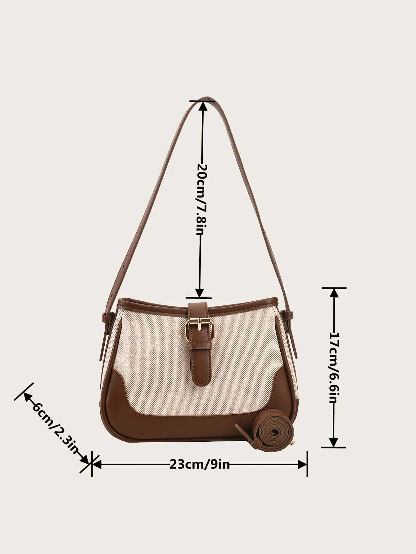 Fashionable Linen Cloth Color Blocking Elegant Shoulder Cross-body Bag