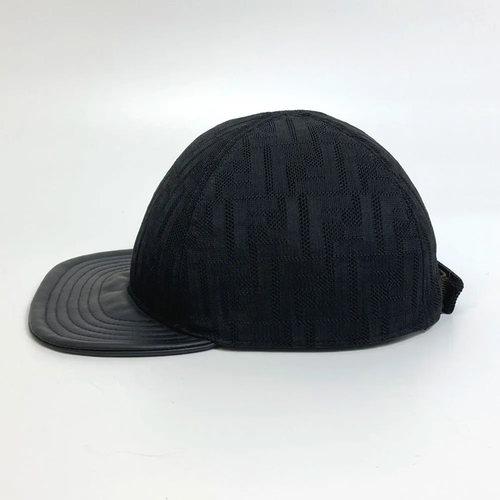 FENDI cap FZQ770 polyamide black Zucca unisex(Unisex) Used