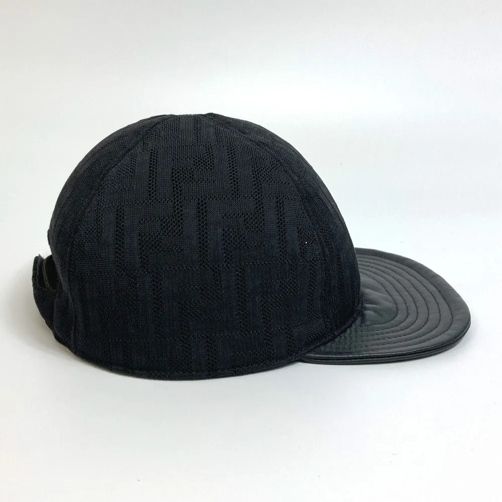 FENDI cap FZQ770 polyamide black Zucca unisex(Unisex) Used