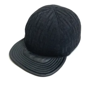 FENDI cap FZQ770 polyamide black Zucca unisex(Unisex) Used