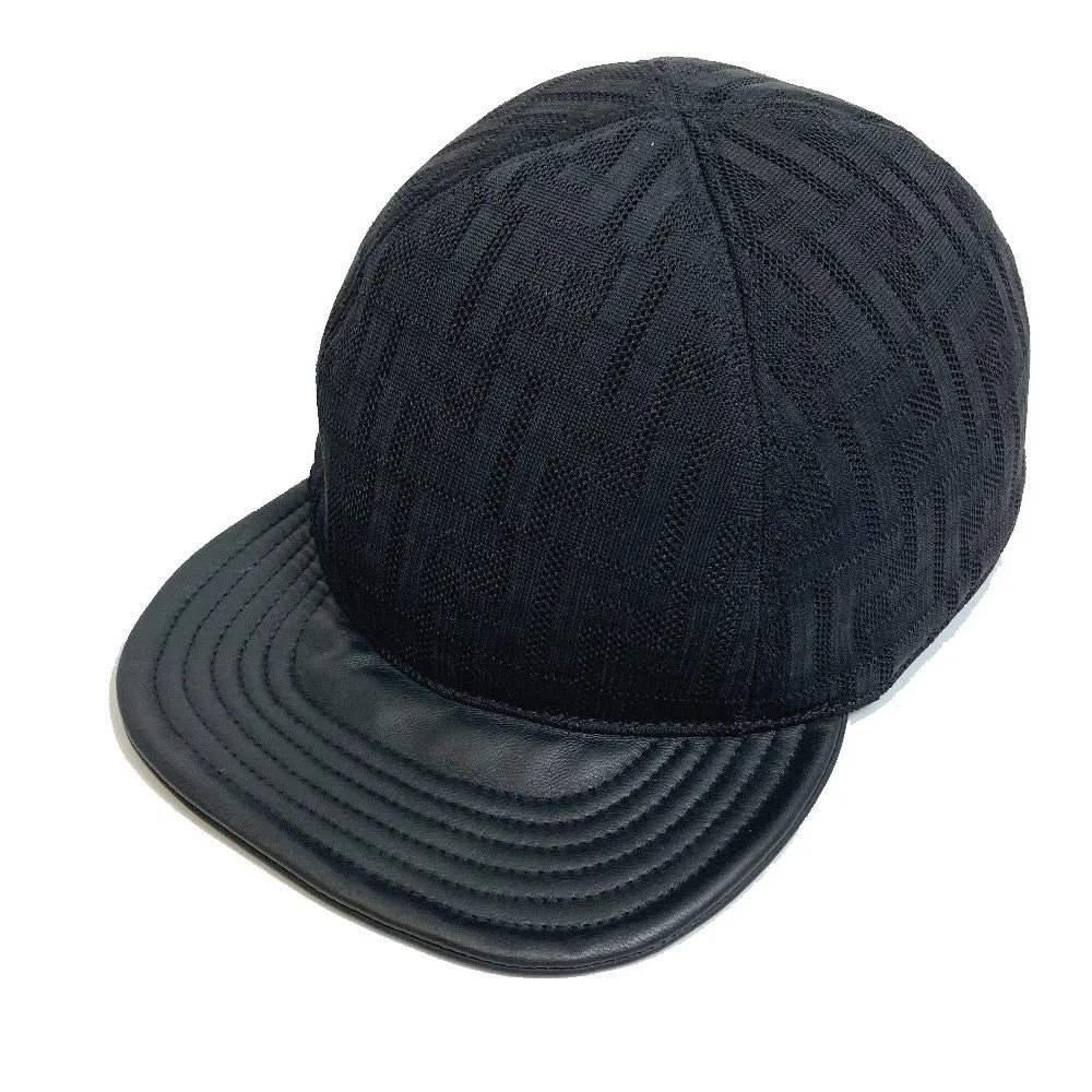 FENDI cap FZQ770 polyamide black Zucca unisex(Unisex) Used