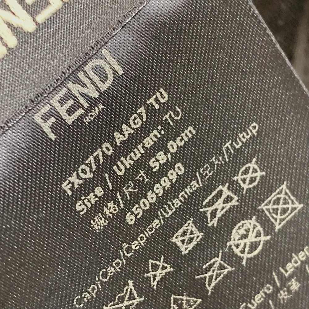 FENDI cap FZQ770 polyamide black Zucca unisex(Unisex) Used