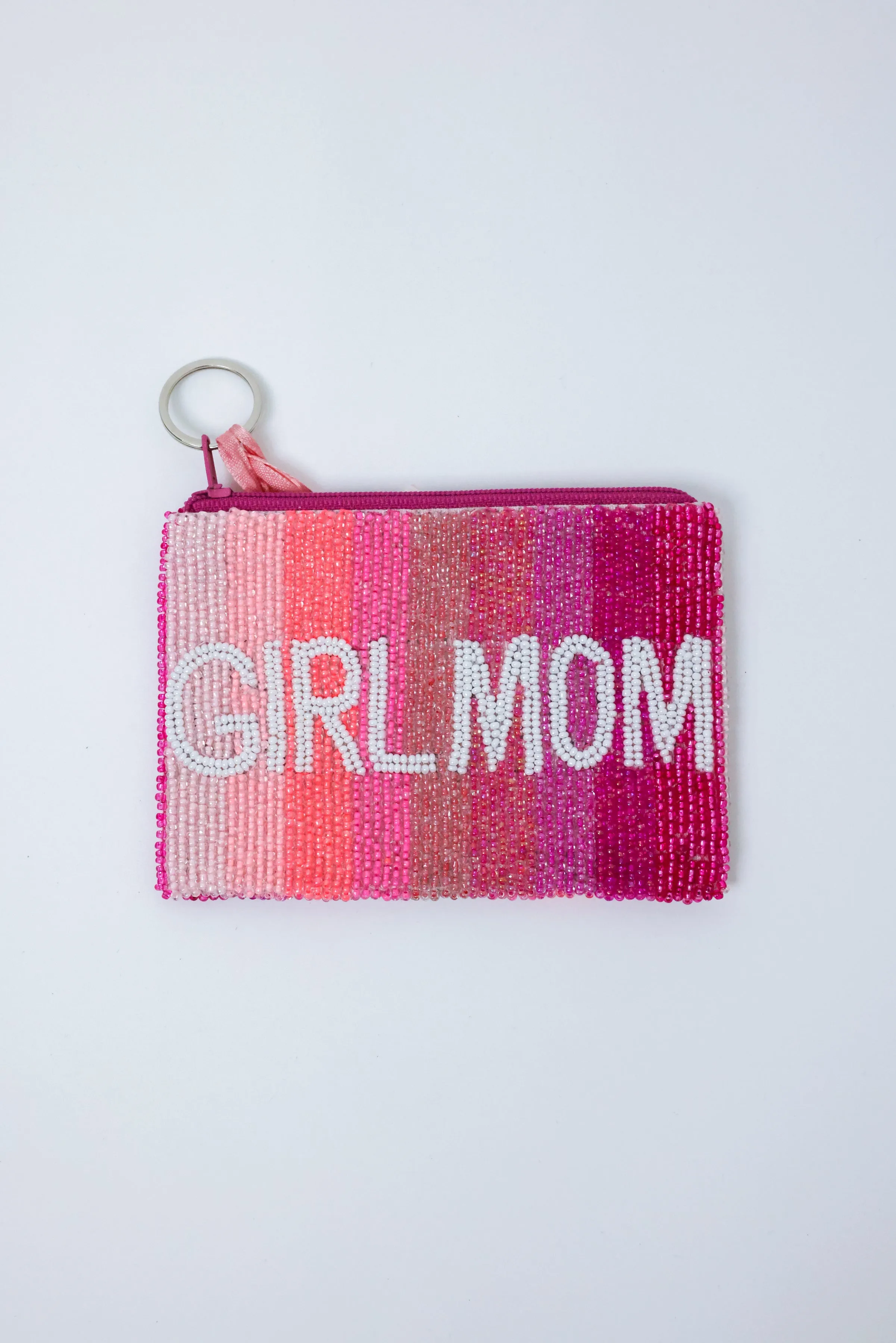 Girl Mom Beaded Coin Purse