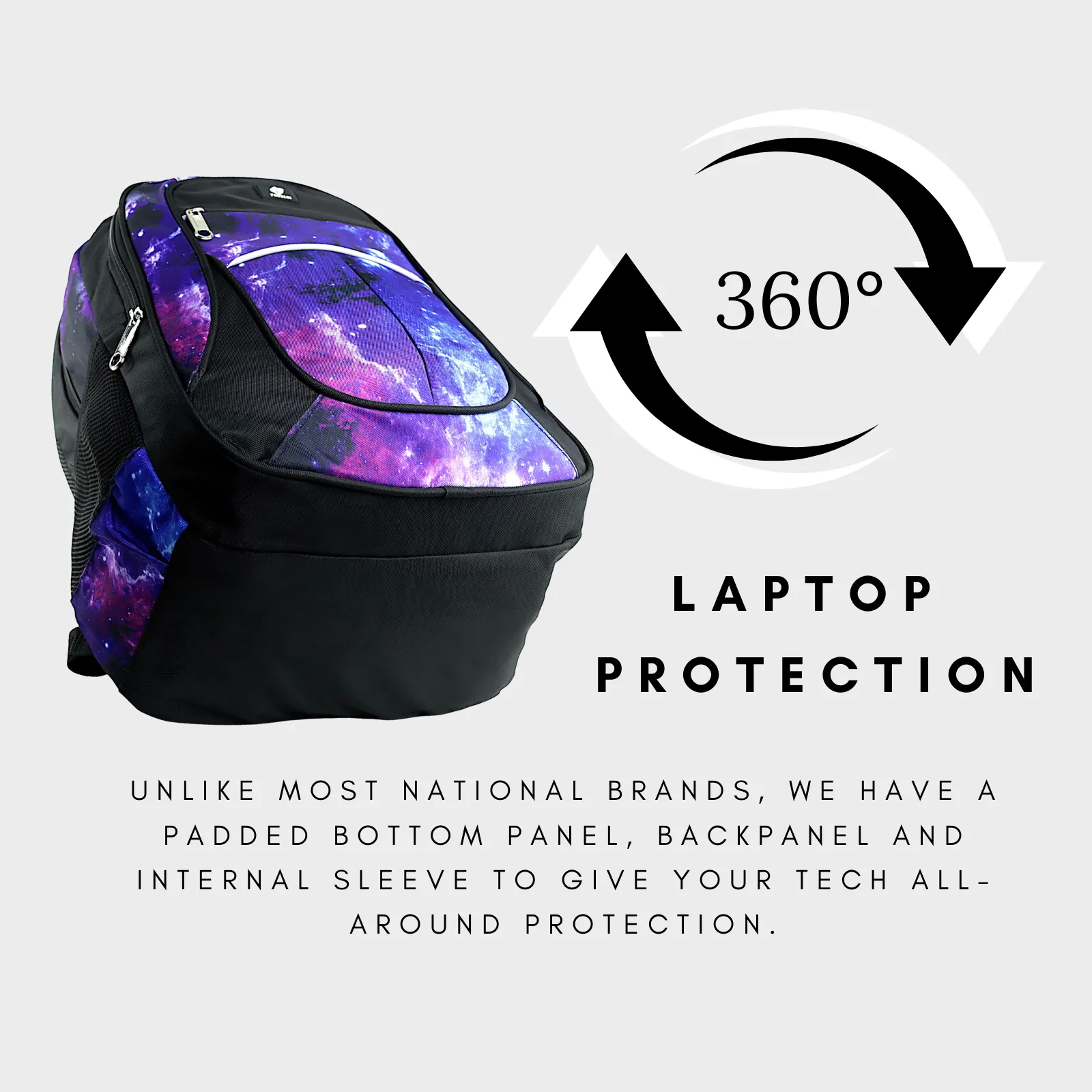 Kids Backpack and Lunch Box Set, Galaxy, Purple, Gives Back to Great Cause, 18 Inches