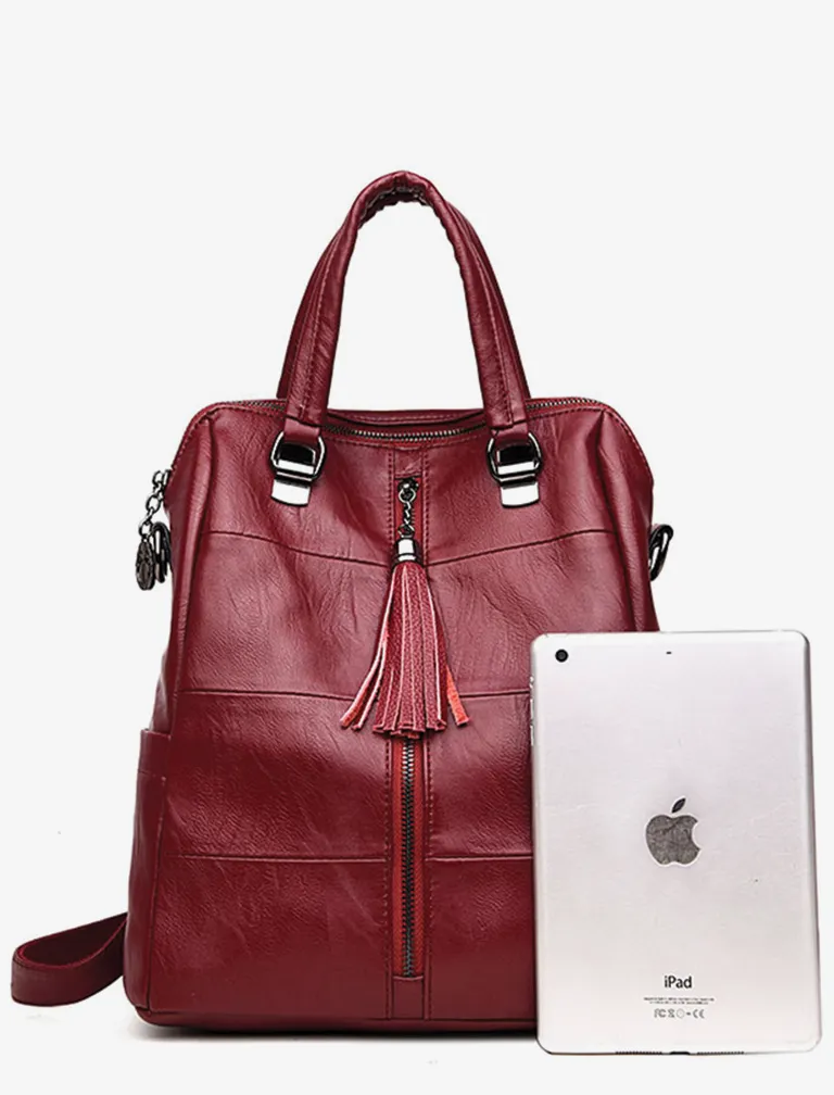 Multifunction Tassel Backpack