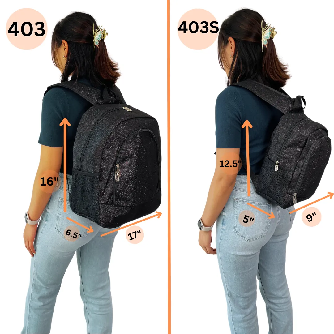 Royal Blue Glitter Super Star NGIL Canvas Backpack