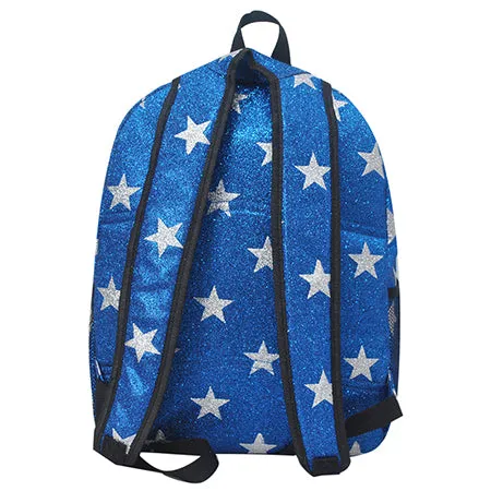 Royal Blue Glitter Super Star NGIL Canvas Backpack