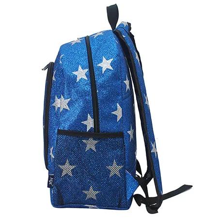 Royal Blue Glitter Super Star NGIL Canvas Backpack