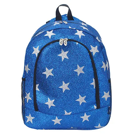 Royal Blue Glitter Super Star NGIL Canvas Backpack