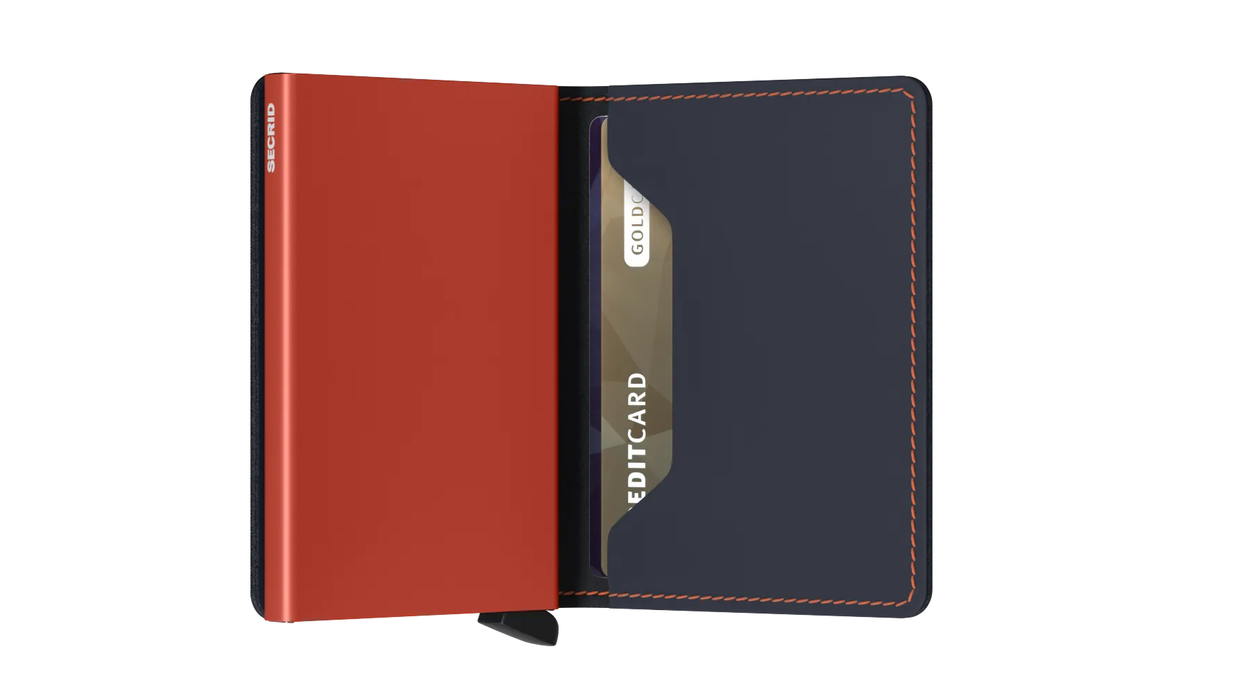 Secrid Slimwallet Matte Nightblue & Orange