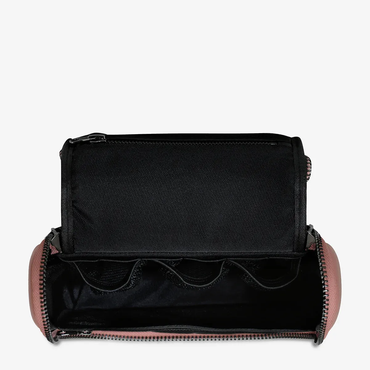 STATUS ANXIETY Womens Drifting Apart Leather Toiletries Bag - Dusty Rose