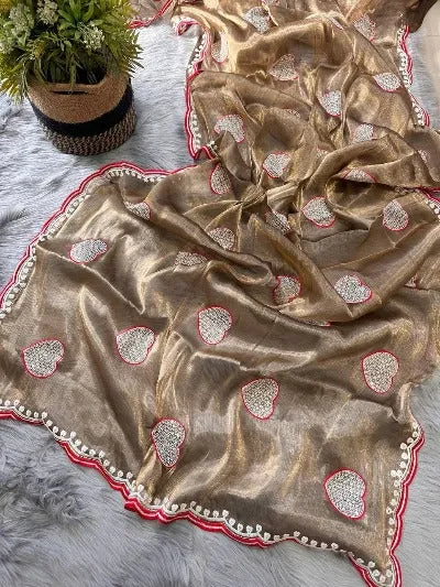 Tissue Gold Designer Saree